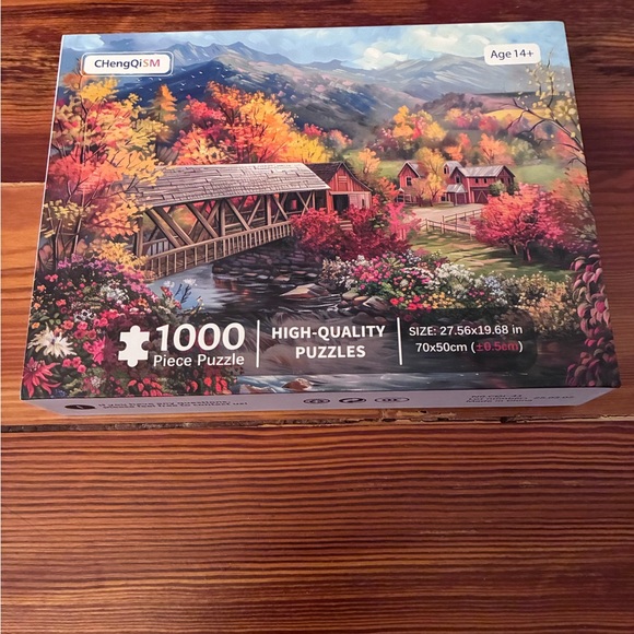 Inspirational Beach and Autumn Bridge Jigsaw Puzzles (Set of 2) - Picture 4 of 5